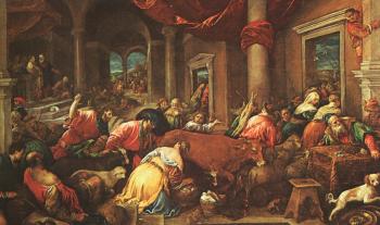Jacopo Bassano : Graphic The Purification of the Temple